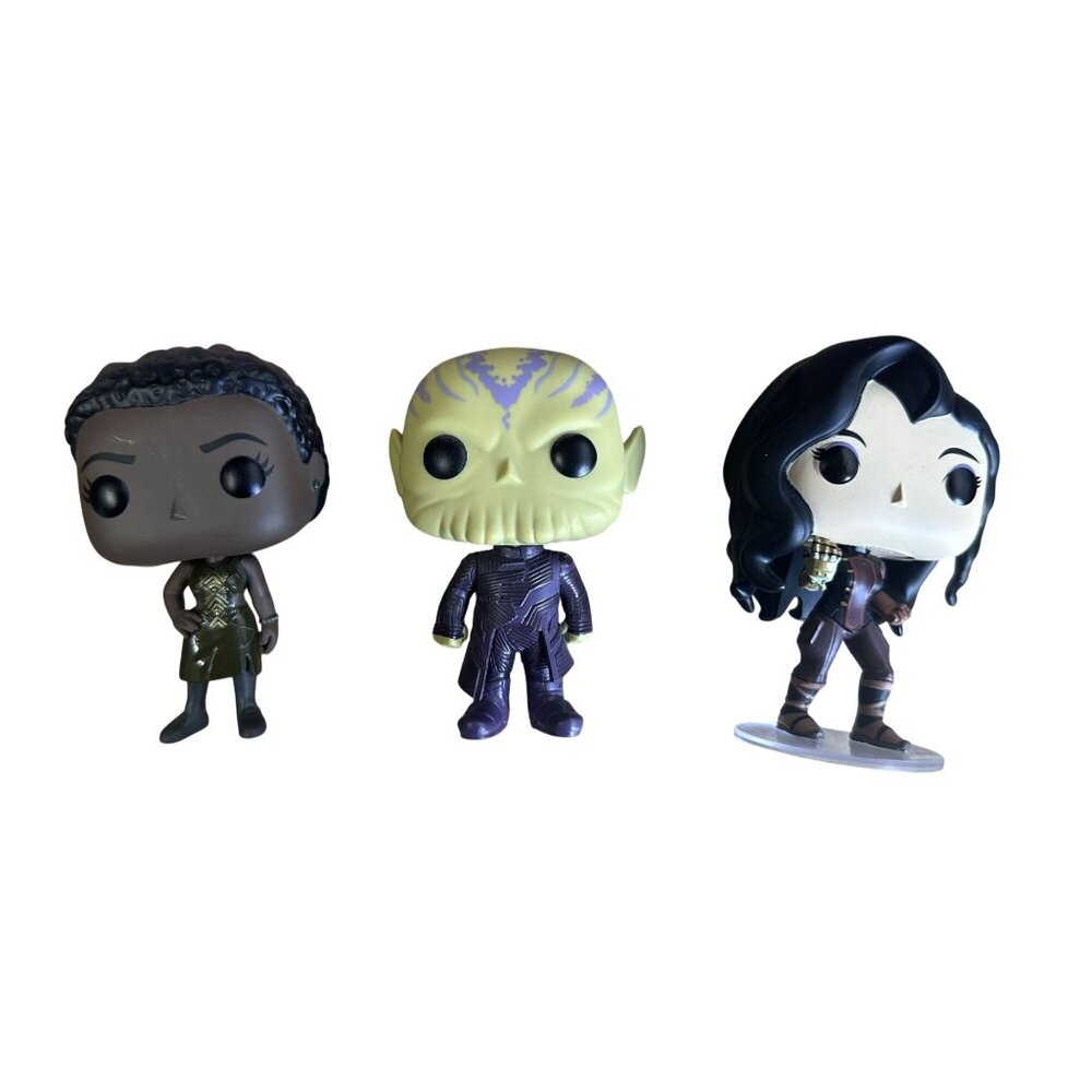 Funko Pop Set of 3 Loose Figures Talos Nakia & Asami Bobbleheads GC